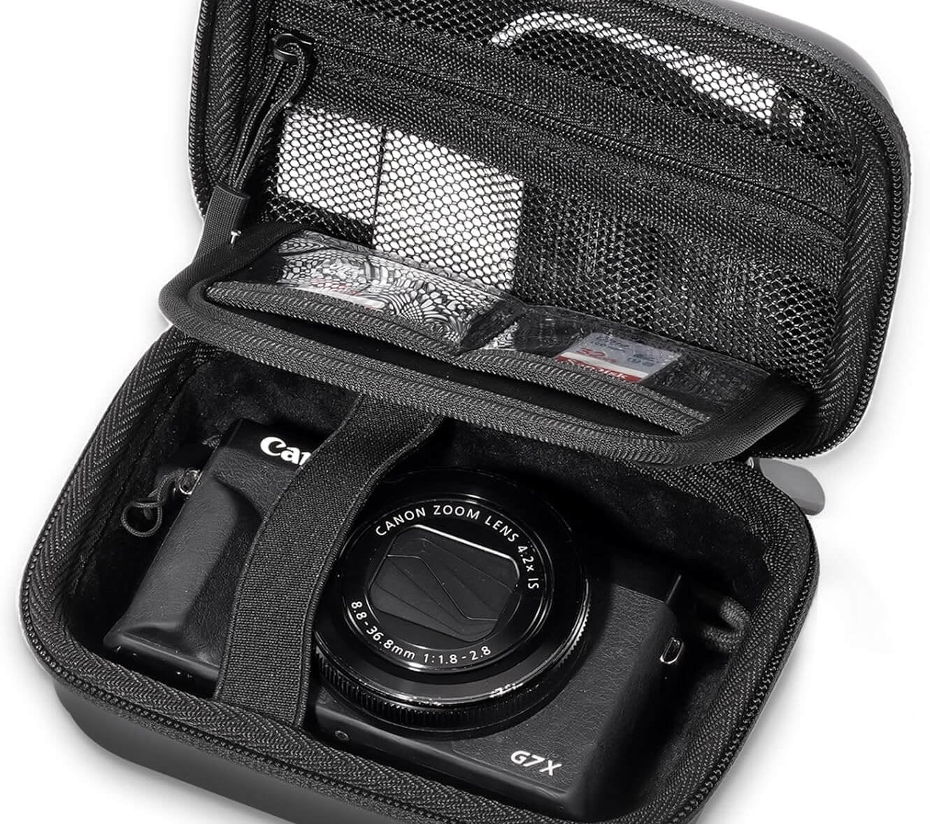 Hard Shell Digital Camera Case for Canon G7X Mark III Mark II, Sony Cybershot, PowerShot SX740, Ricoh GR III, Kodak Pixpro