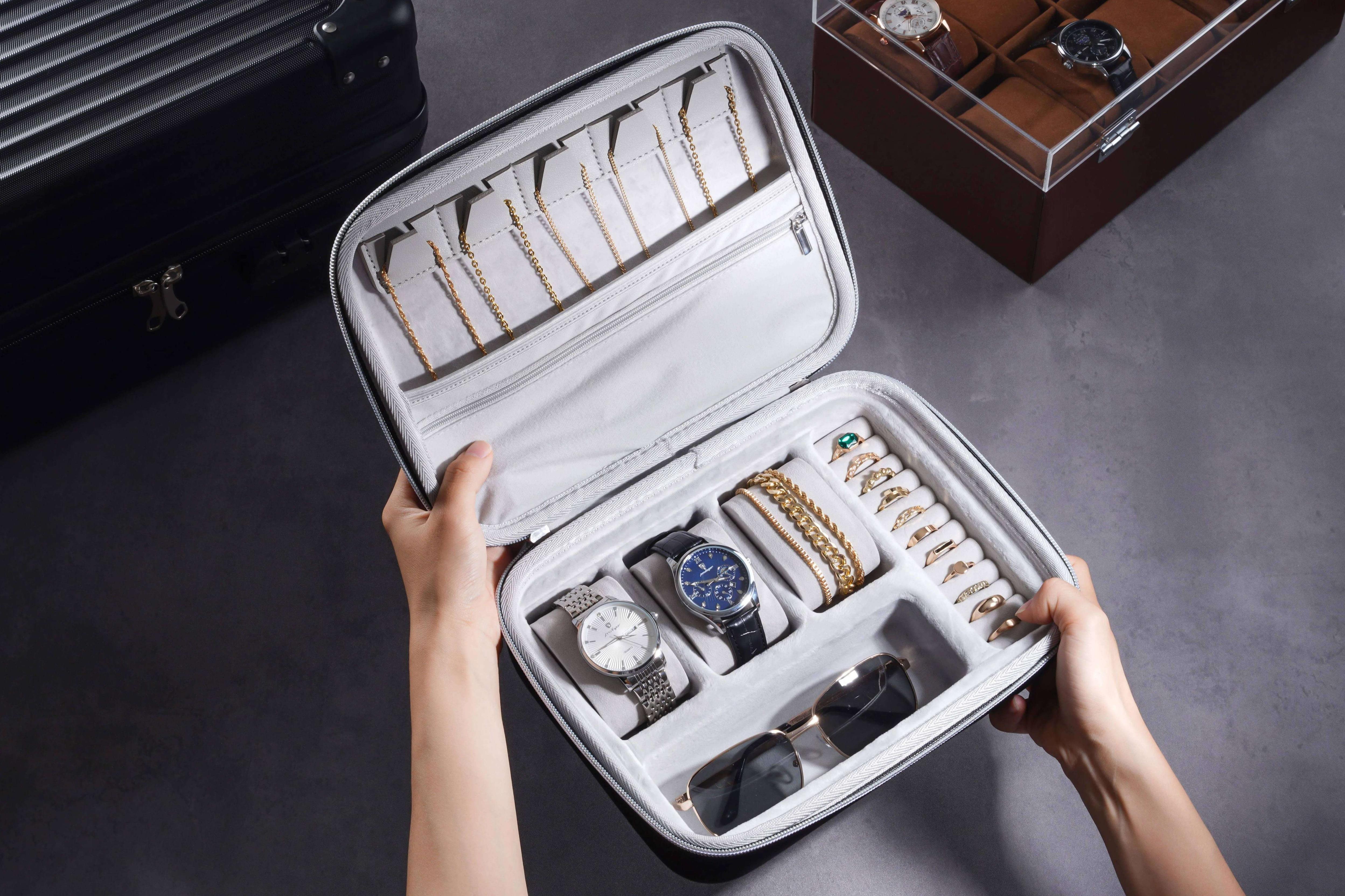 Travel Watch Accessories Carrying Box for Men