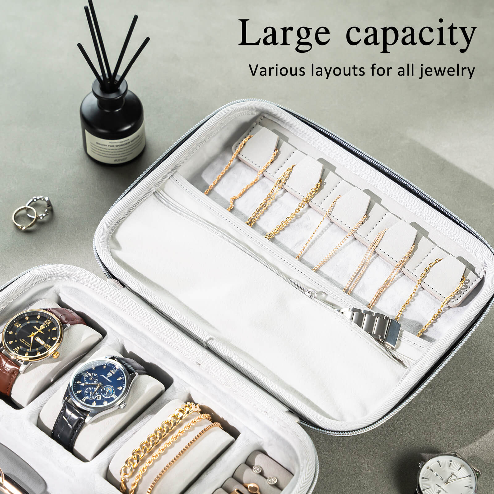 Travel Watch Accessories Carrying Box for Men