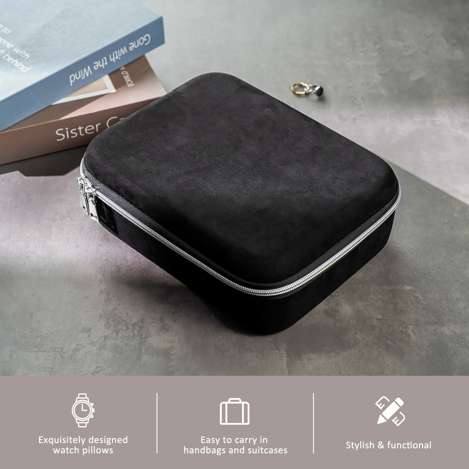 Glasses Necklaces Rings Bracelets Zippered Organizer Bag for Male