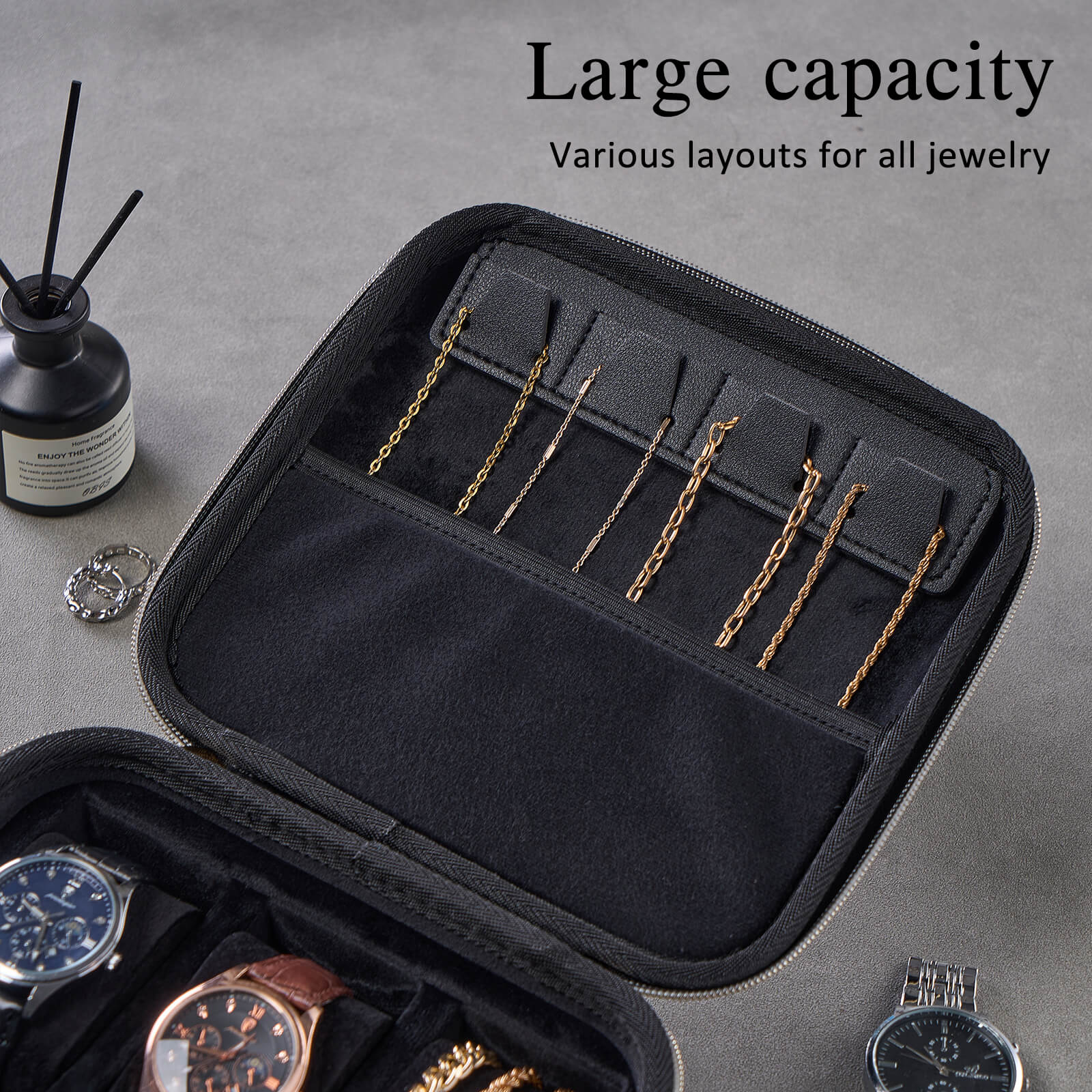 Travel Watch Accessories Carrying Box for sunglasses Necklaces Rings Bracelets