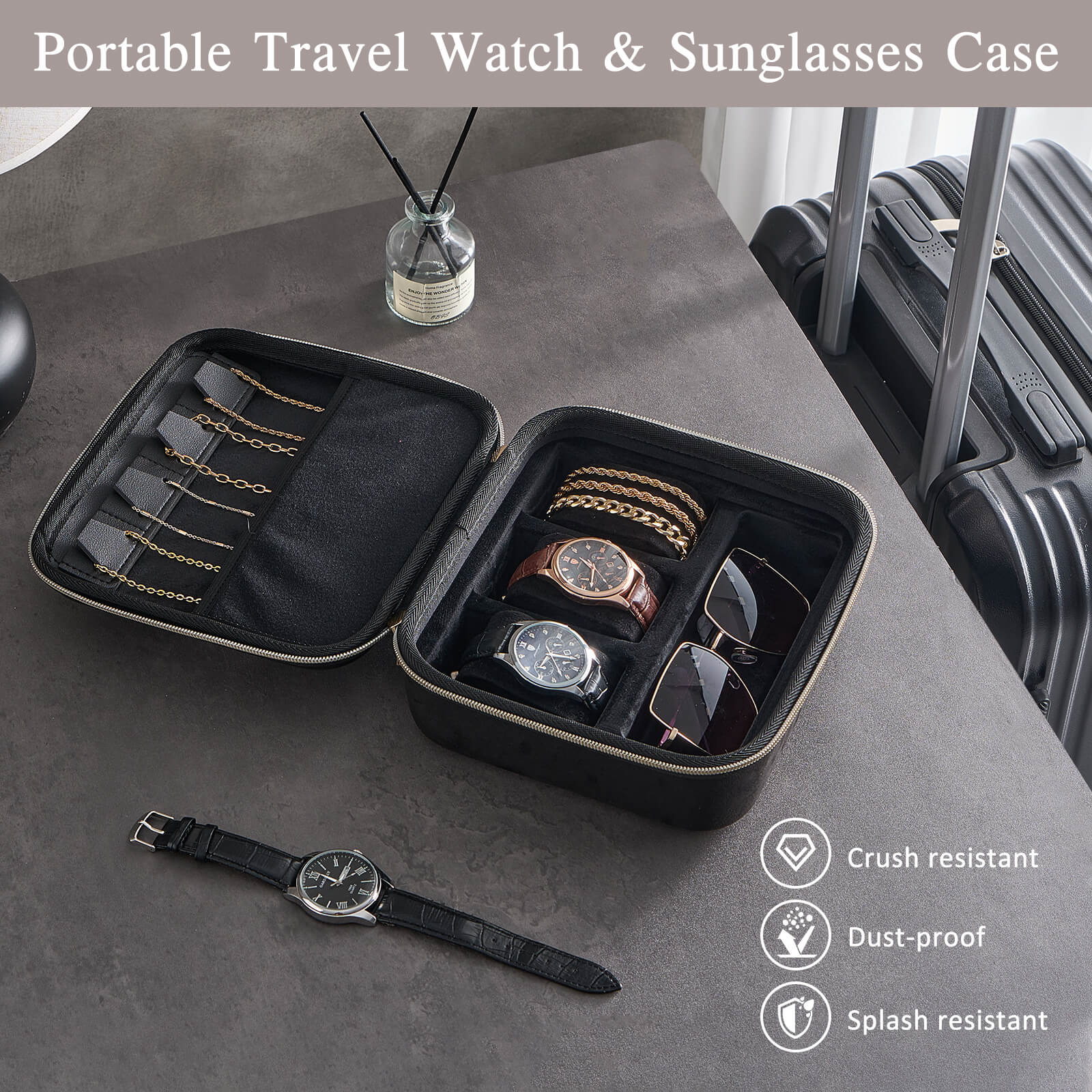 Travel Watch Accessories Carrying Box for Men