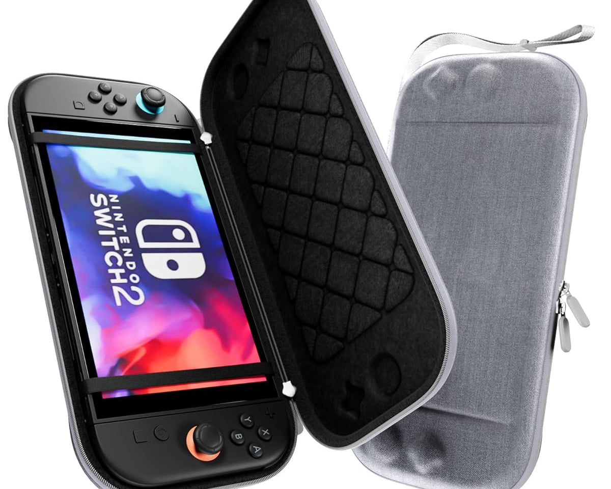 Ultra Slim Carrying Case for Nintendo Switch 2 2025, Protective Hard Shell Daily Travel Case Organizer Bag