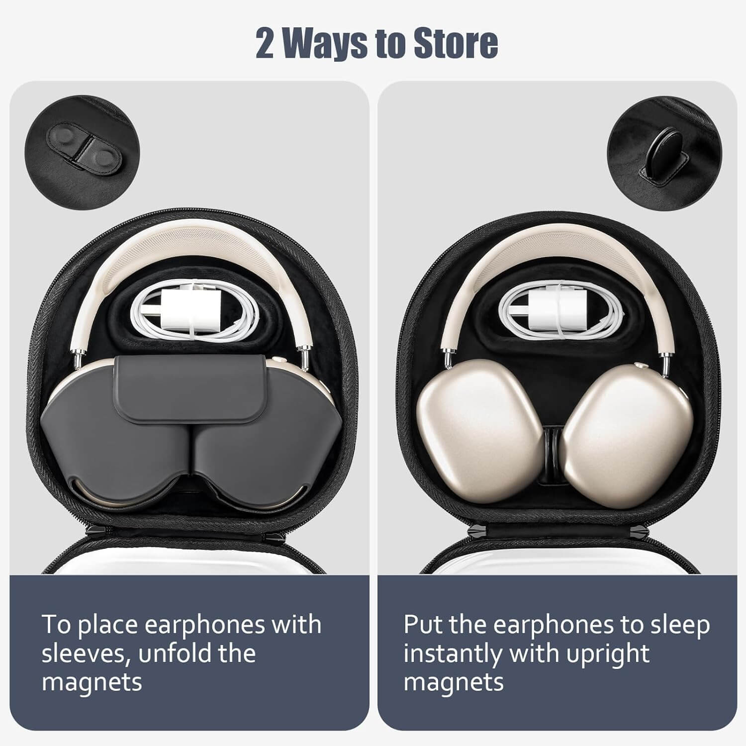 AirPods Max 2024 2020 Protective Portable Organizer Storage Carry Bag