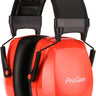 Noise Cancelling Ear Muffs SNR 33dB, Ear Hearing Protection Headphones for Adults, Sound Proof Ear Defenders for Work, Mowing, Shooters Shooting Gun Range, Construction,red