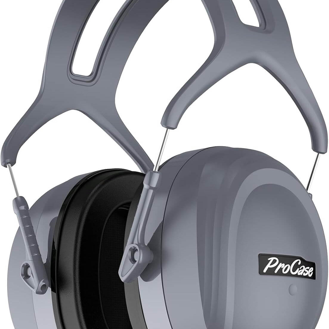 Gray ear protection headphones with 'ProCase' branding on a white background