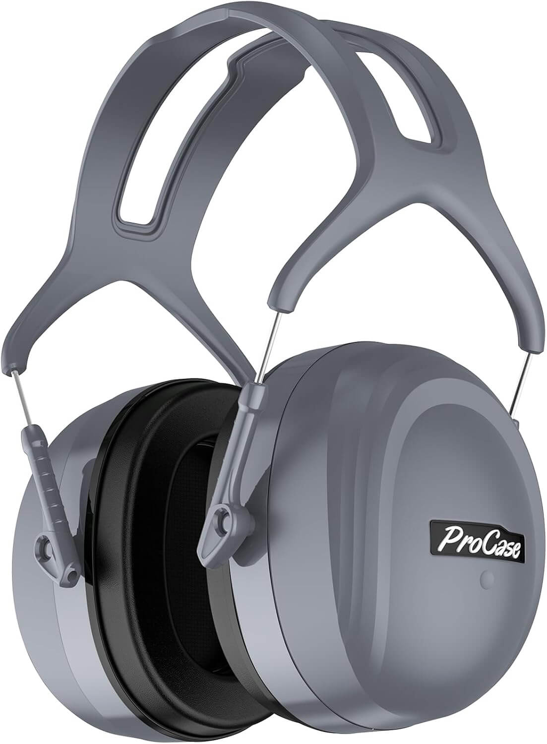 Gray ear protection headphones with 'ProCase' branding on a white background