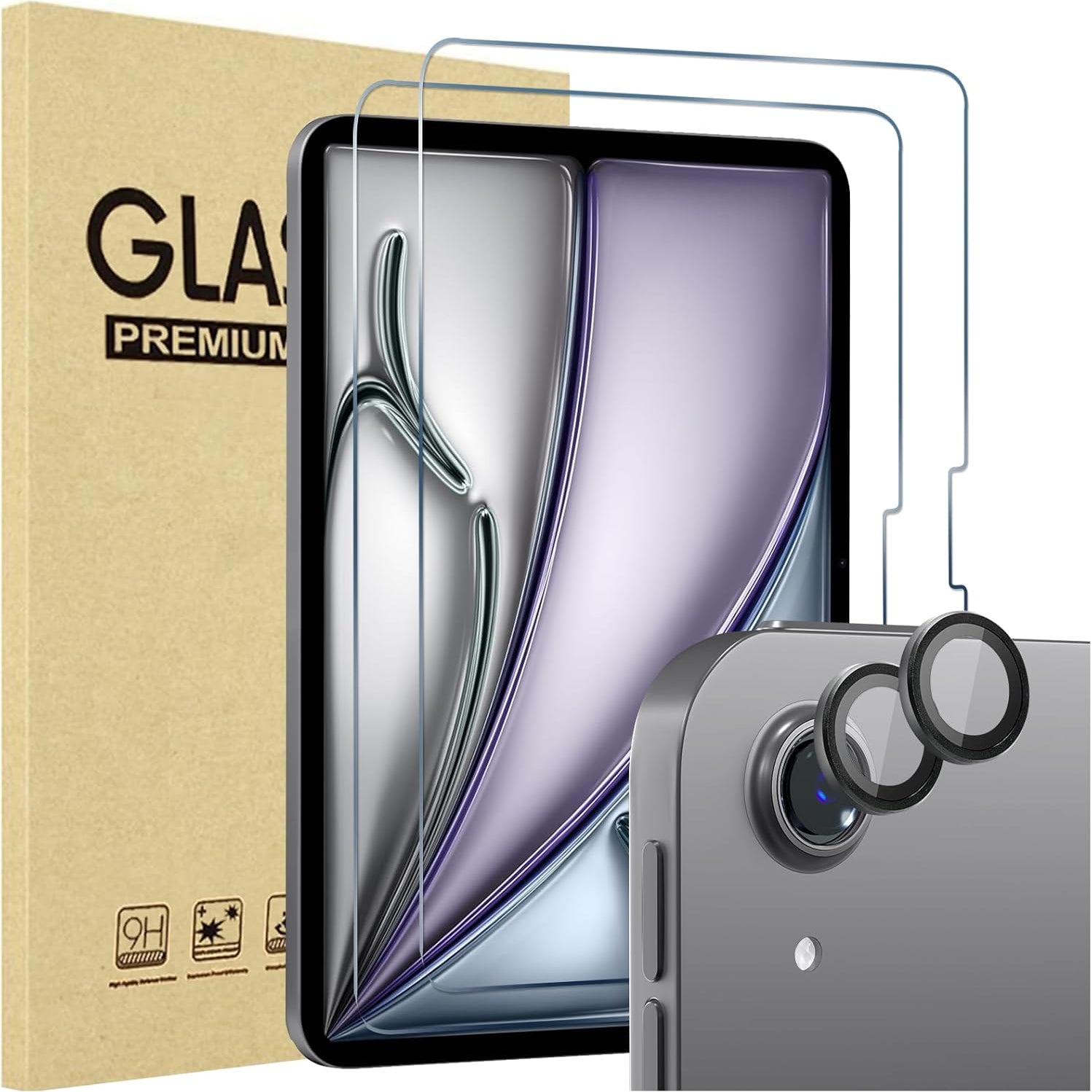 ProCase HD Screen Protector for iPad Air 13" 2024 M2 with Camera Lens Protector