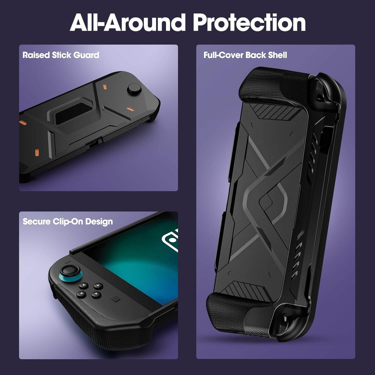 ProCase Hard PC Front Cover for Nintendo Switch 2 2025 Black