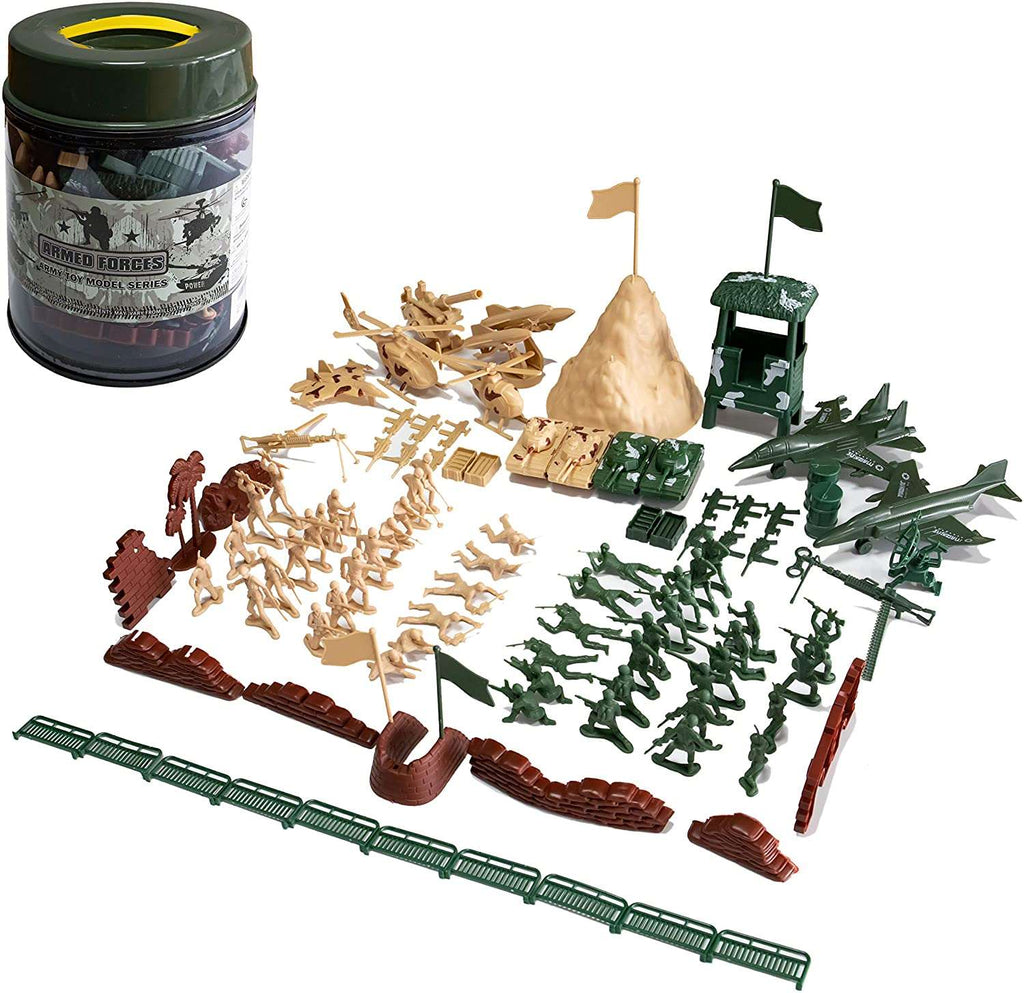 (107 Pcs) Plastic Military Men Set | Hautton