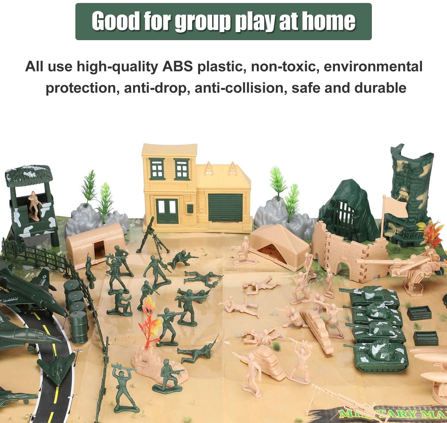(130 Pcs) Plastic Toy Military Men Set | Hautton