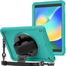 Rugged Case for iPad 9th/8th/7th Generation 10.2 inch 2021/2020/2019 Case, Heavy Duty Shockproof Rugged Cover with Hand Strap 360 Degree Rotatable Kickstand Protective for iPad 10.2, green