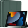 iPad 9th 8th 7th Generation 10.2" (2021/2020/2019 Release), Soft TPU Back Cover with Pencil Holder, Shockproof Smart Slim Case, Auto Sleep/Wake