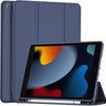 iPad 9th 8th 7th Generation 10.2" (2021/2020/2019 Release), Soft TPU Back Cover with Pencil Holder, Shockproof Smart Slim Case, Auto Sleep/Wake