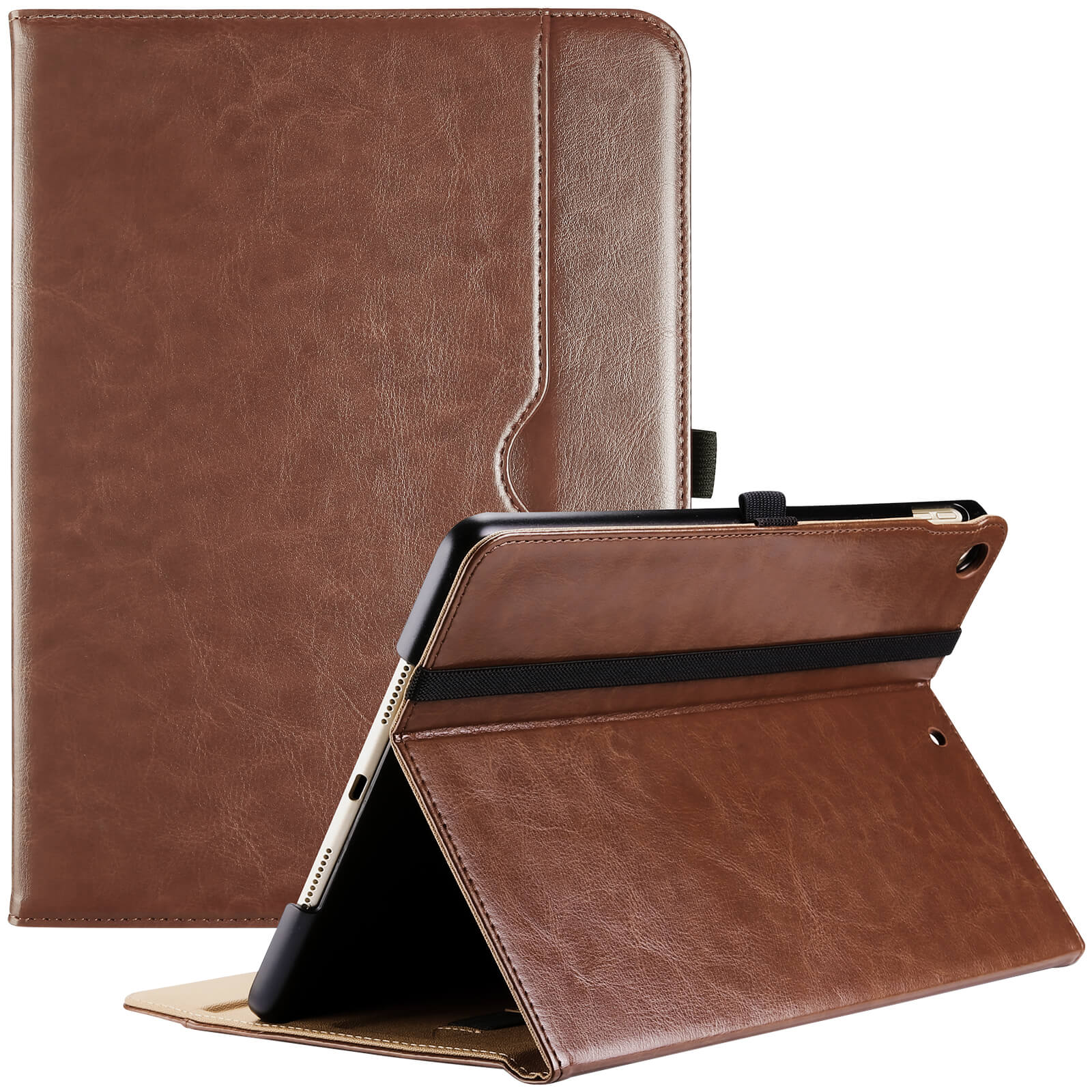 Pad 10.2" 7th Gen/ 8th Gen /9th Gen PU Leather Business Folio Case Brown