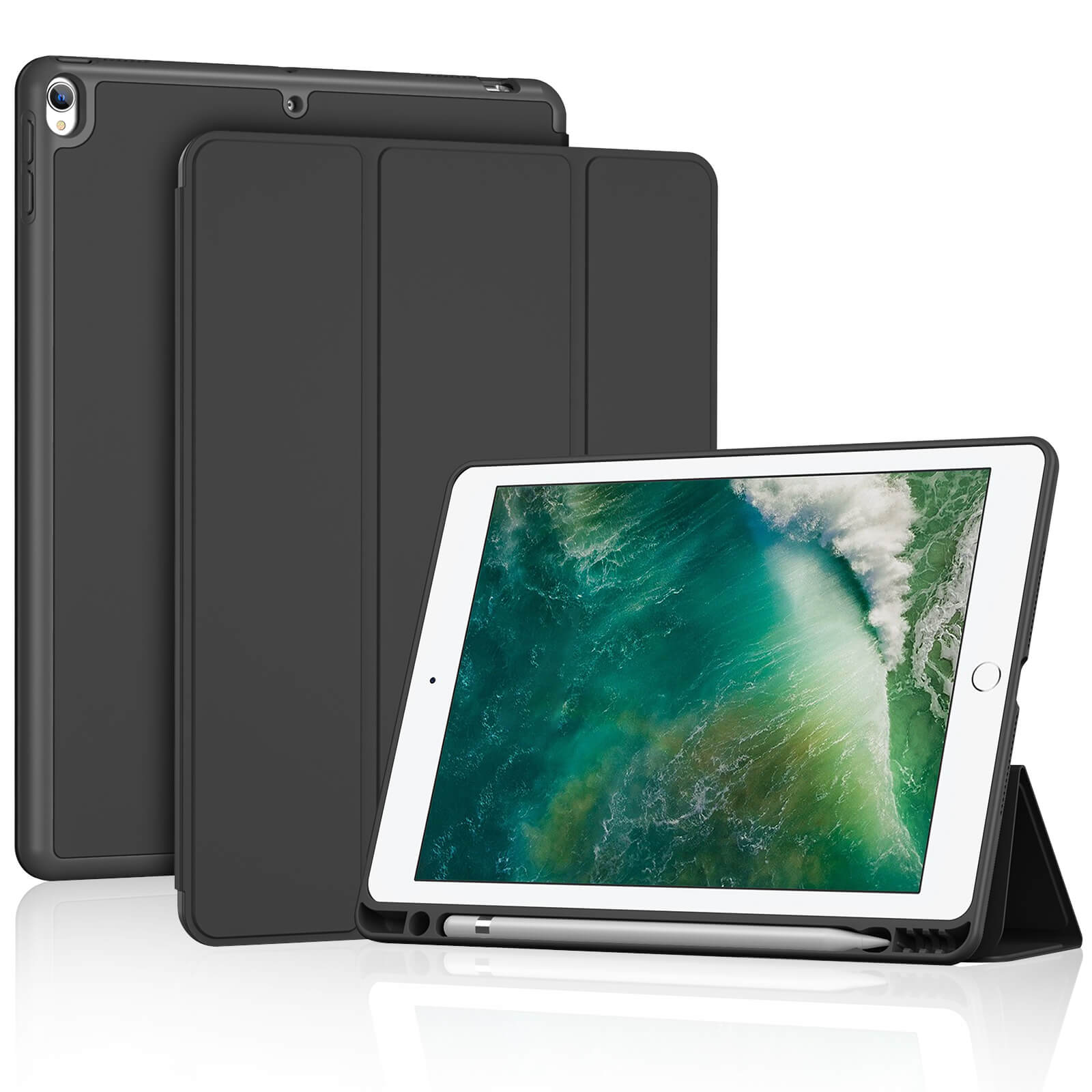 iPadAir＋Logicool slim folio＋Apple Pencil ProCase Slim Folio TPU Case with Pencil Holder for iPad Air 3rd
