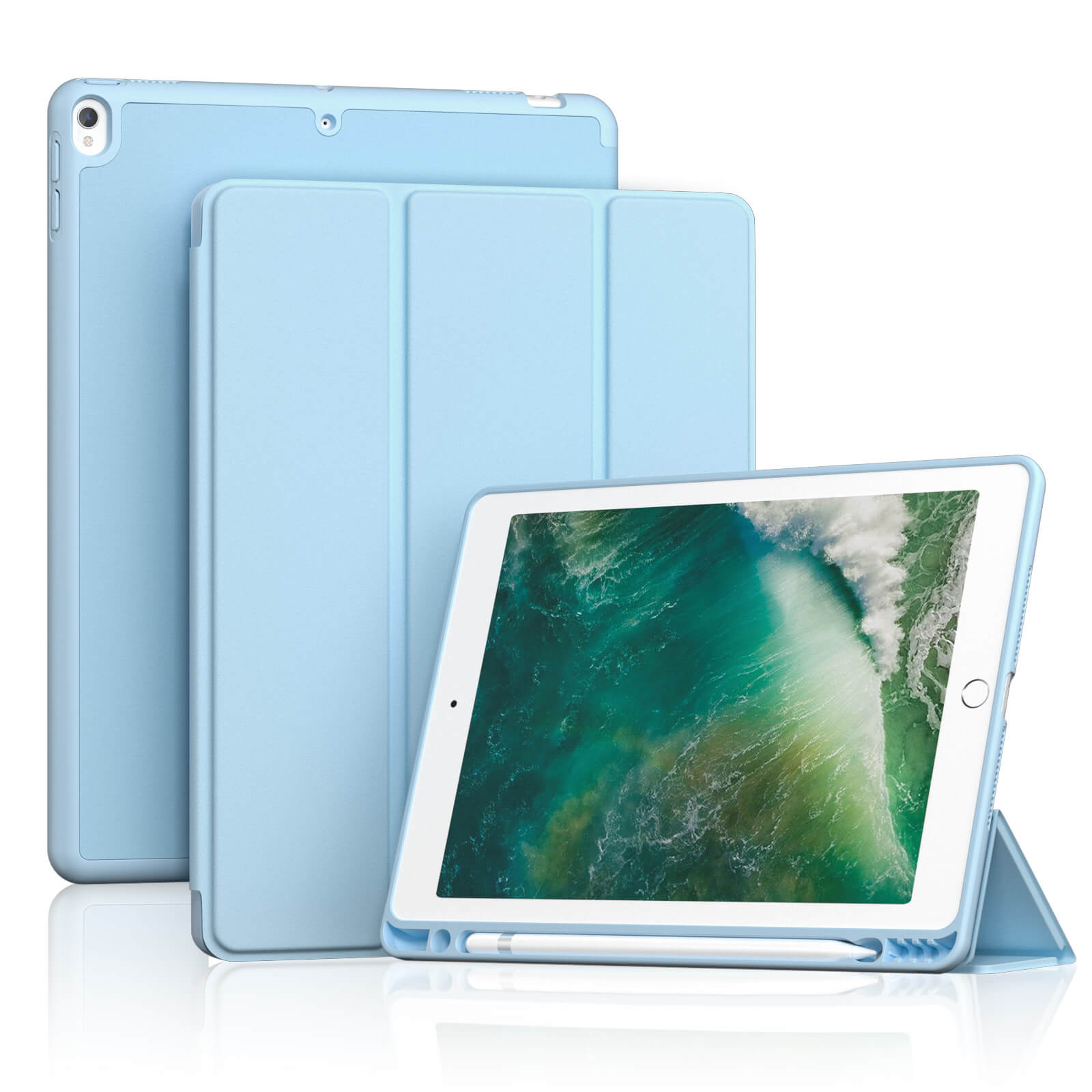 ProCase Slim Folio TPU Case with Pencil Holder for iPad Air 3rd