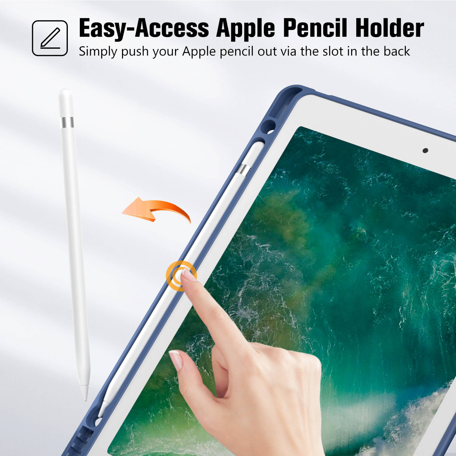 Smart Case for 10.5” iPad Air 3rd Generation 2019 / iPad Pro 2017 with pencil holder