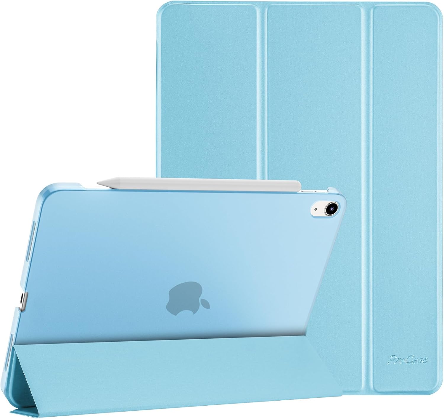 Smart Folio Case for iPad Air 11-inch M4 (2026, 8th Gen) / M3 (2025) / M2 (2024) & 10.9 Inch iPad Air 5th Gen, Light Blue