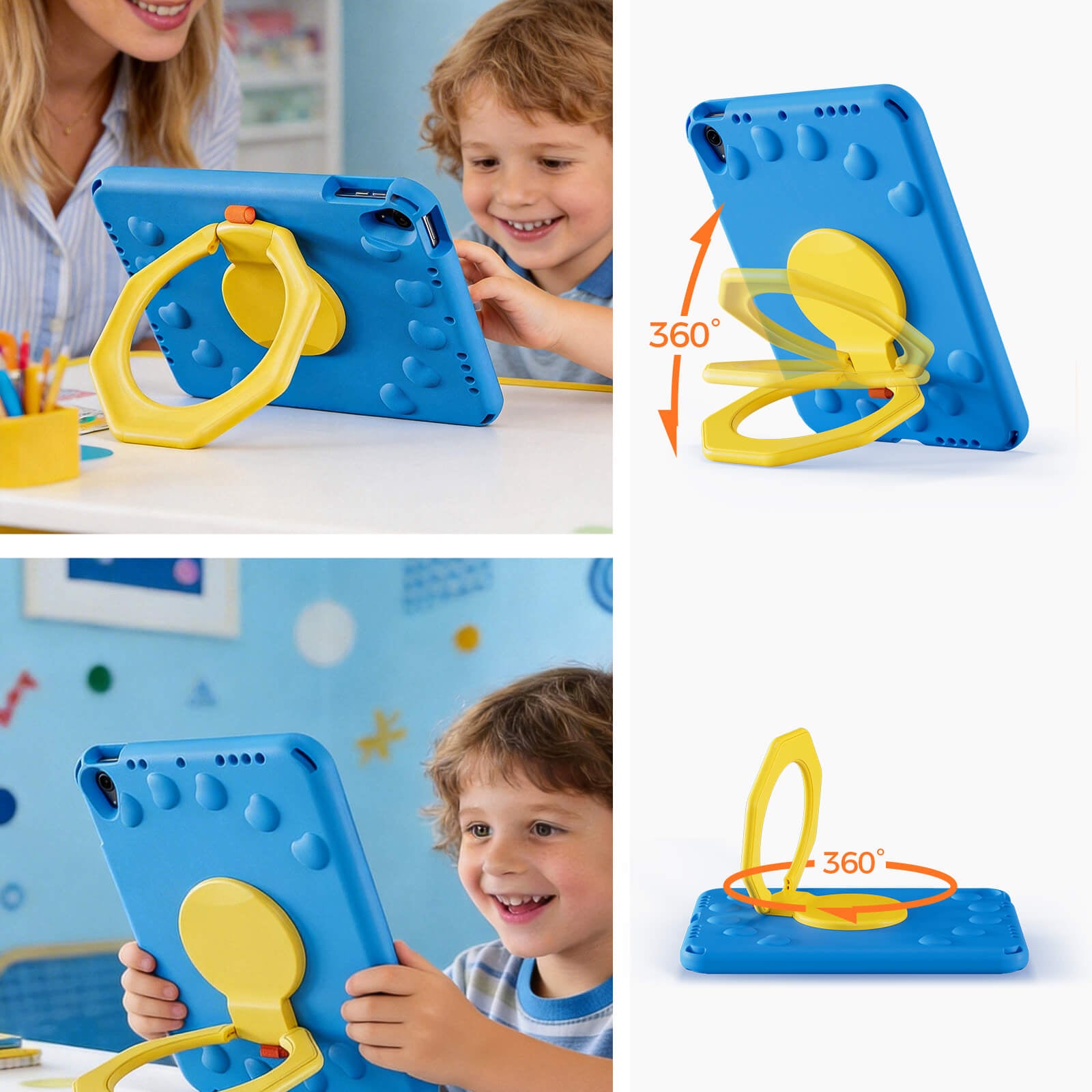 Shockproof Kids Case for iPad A16 11th Gen/iPad 10th Gen with pencil holder