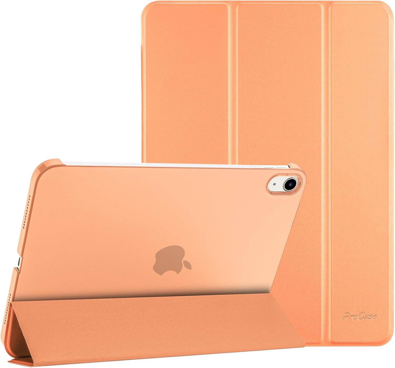 iPad (A16) 11th Generation 11 Inch 2025/ iPad 10th Generation 10.9 Inch 2022 Case, Slim Smart Cover with Translucent Hard Shell Back, Supports Touch ID, Auto Wake/Sleep, orange
