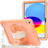  iPad 11th Generation A16 2025/iPad 10th Generation Case 10.9 Inch 2022, Heavy Duty Shockproof Rugged Cover with Hand Strap 360 Degree Rotatable Kickstand Protective for iPad 11/10, orange