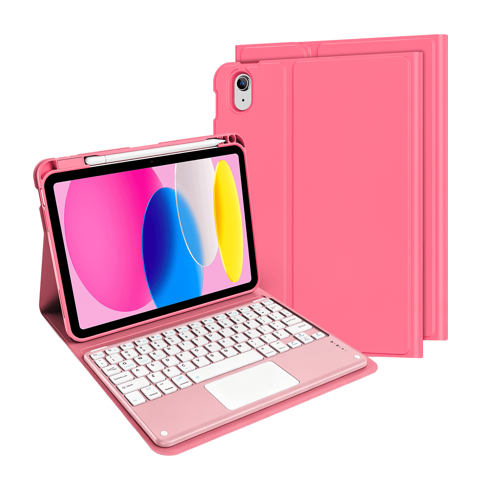 Touchpad Keyboard Case for iPad 11th (A16) / 10th Gen, Pink