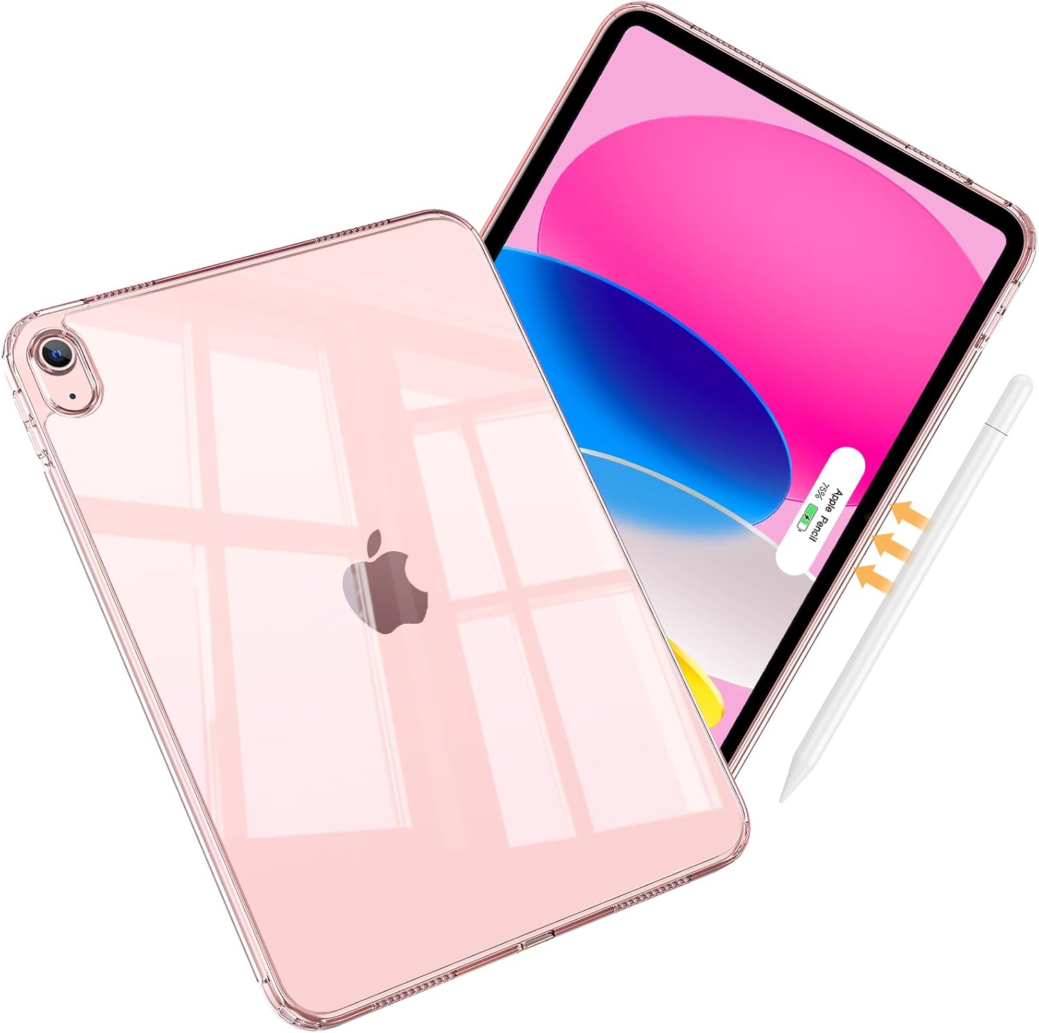 ProCase Slim Transparent Case for iPad(A16) 11th/10th Gen Clearpink