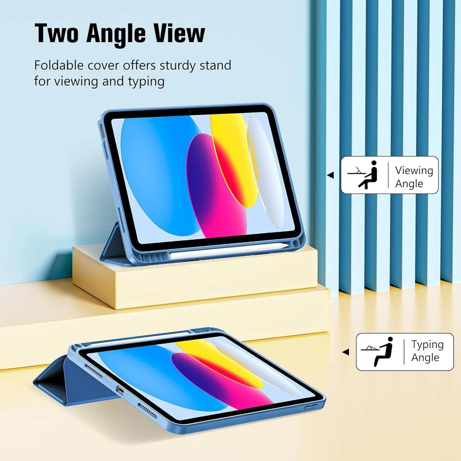 ProCase Hybrid Cover Case for ipad 11th/10th Blue