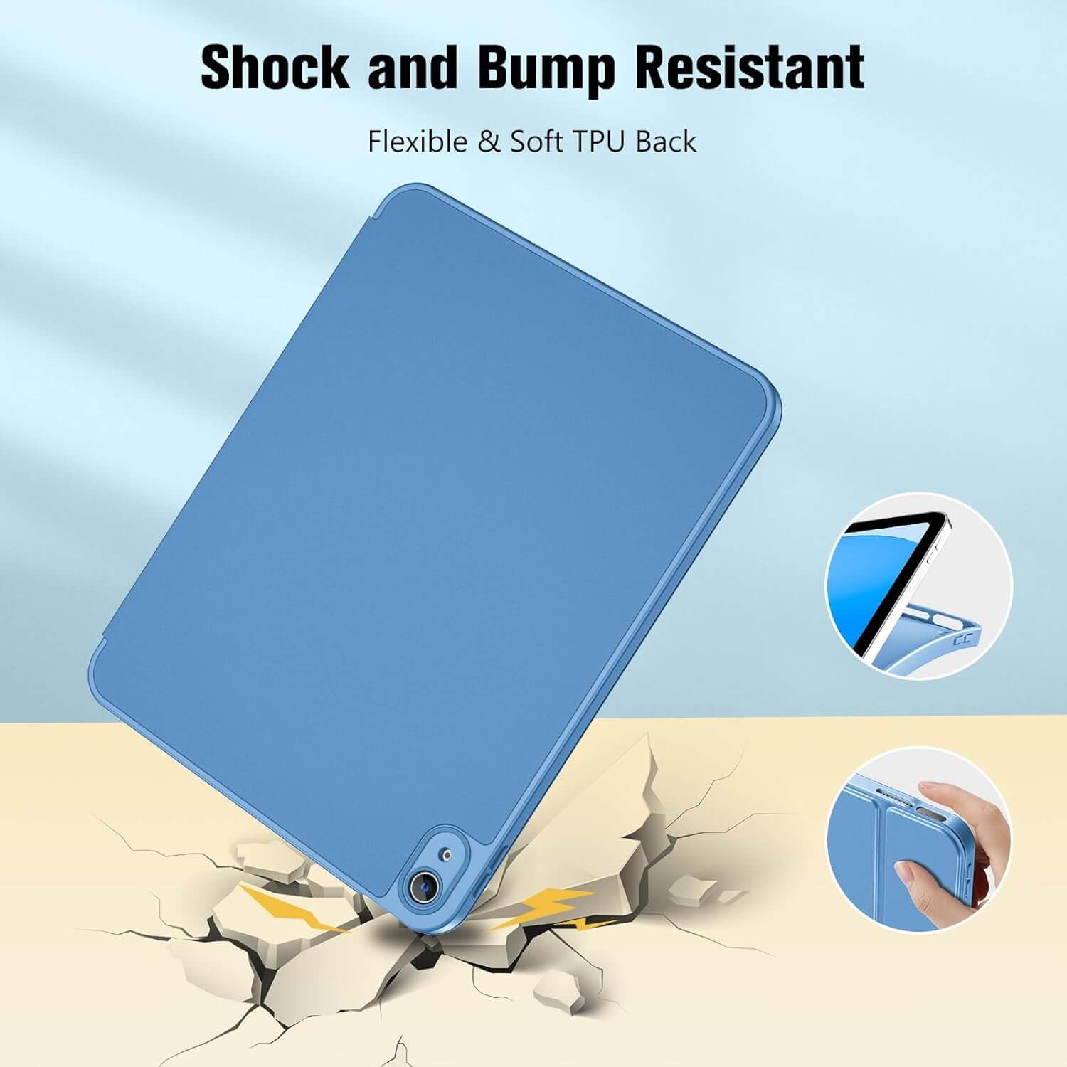 ProCase Hybrid Cover Case for ipad 11th/10th Blue