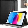 iPad 11th/10th 2022 PU Leather Case with Pencil Holder, black