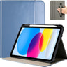 iPad 11th/10th 2022 PU Leather Case with Pencil Holder, blue