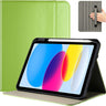 iPad 11th/10th 2022 PU Leather Case with Pencil Holder, green