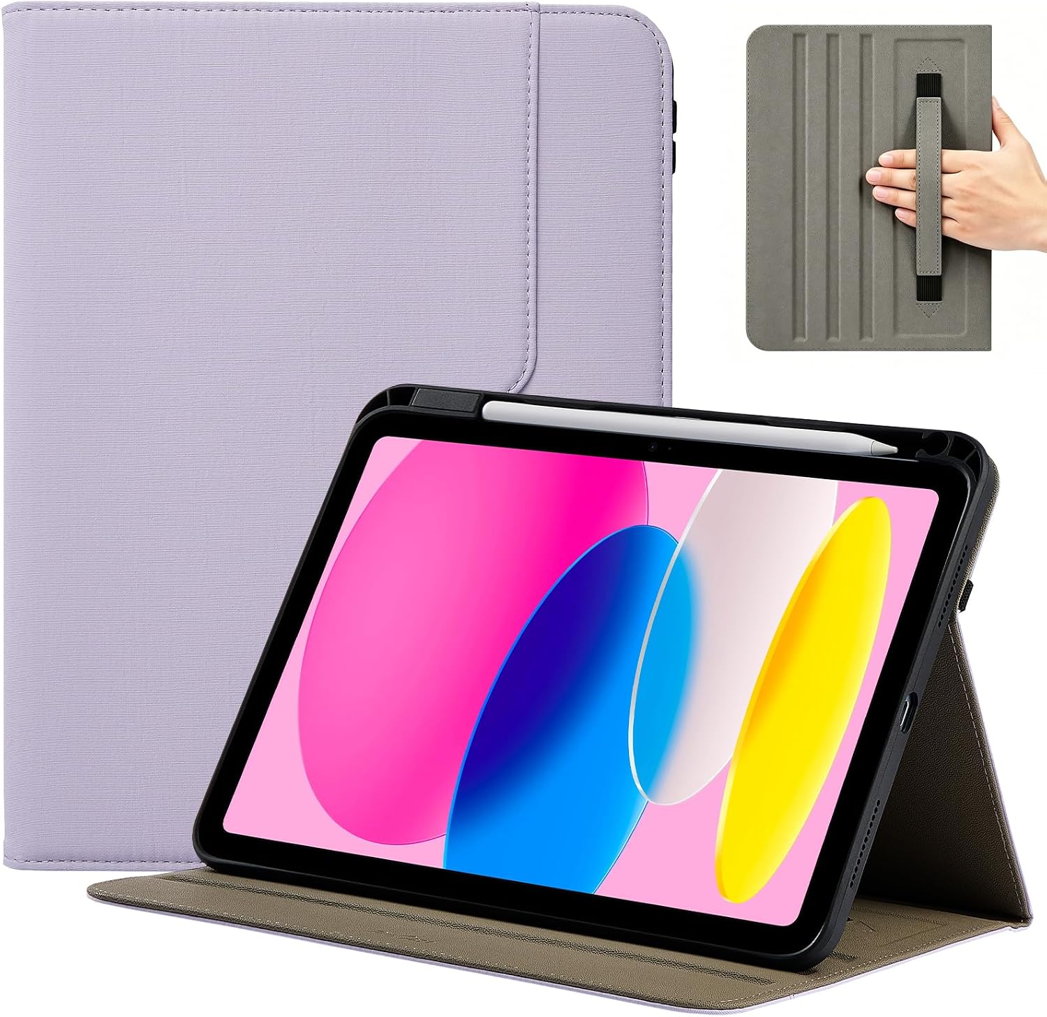 ProCase for iPad A16 11th Generation 11" 2025/iPad 10th Generation 10.9" 2022 with Pencil Holder, iPad 11/10 Case Business Stand Cover Smart Folio, purple