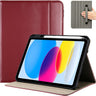 iPad 11th/10th 2022 PU Leather Case with Pencil Holder, red