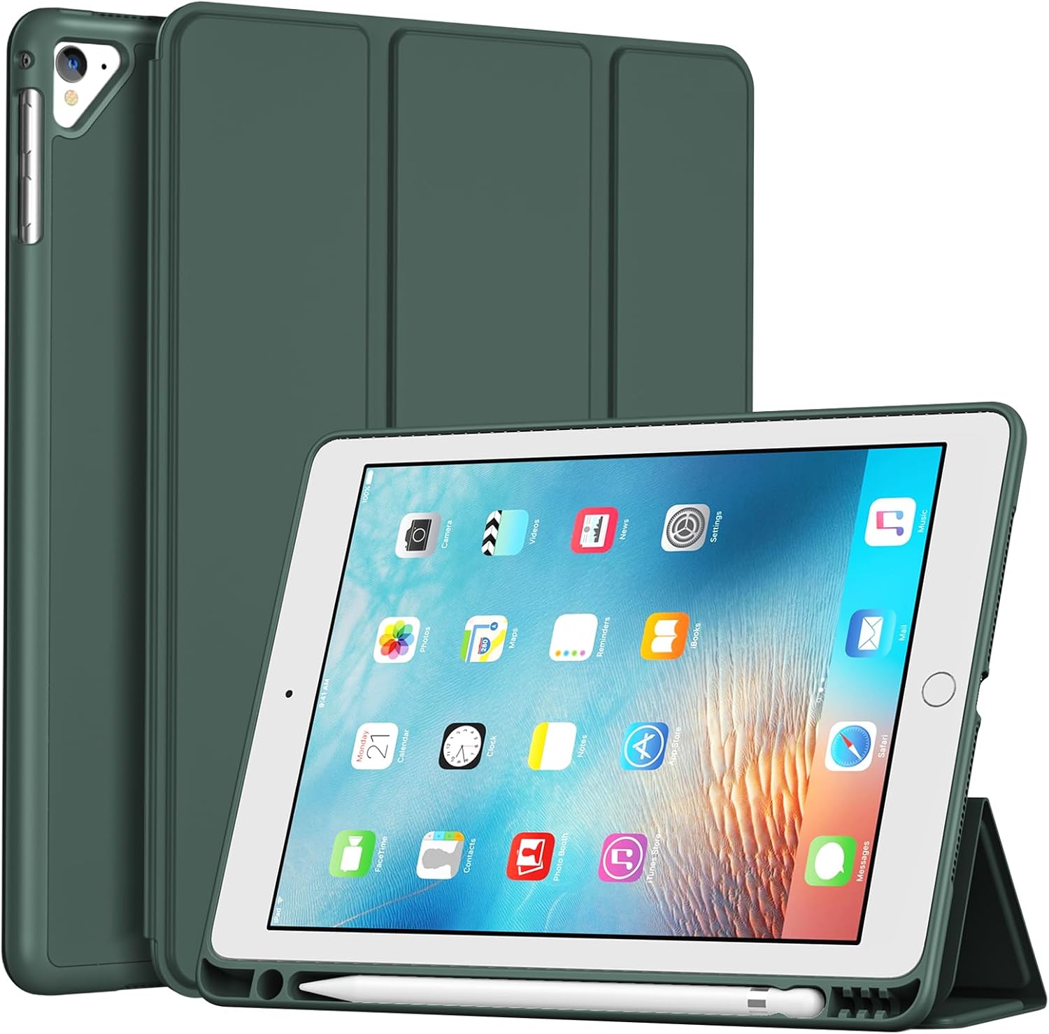 Slim iPad Case for iPad 6th/ 5th Generation, iPad Air 2nd/ Air 1st, green