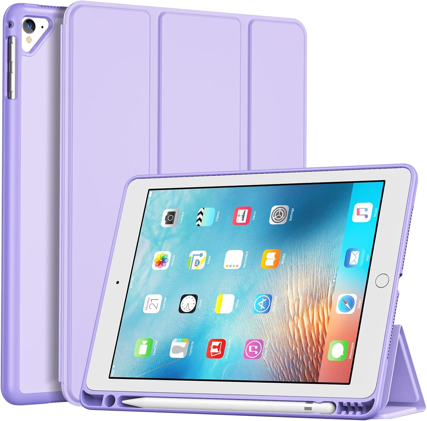 Slim iPad Case for iPad 6th/ 5th Generation, iPad Air 2nd/ Air 1st, purple
