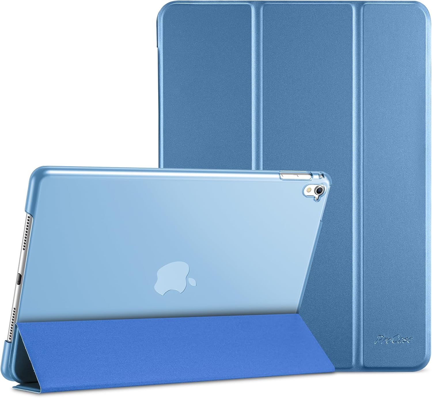 Smart Case for iPad Pro 9.7 Inch 2016, Ultra Slim Lightweight Stand Smart Case Shell with Translucent Frosted Back Cover for iPad Pro 9.7 Inch (A1673 A1674 A1675), blue
