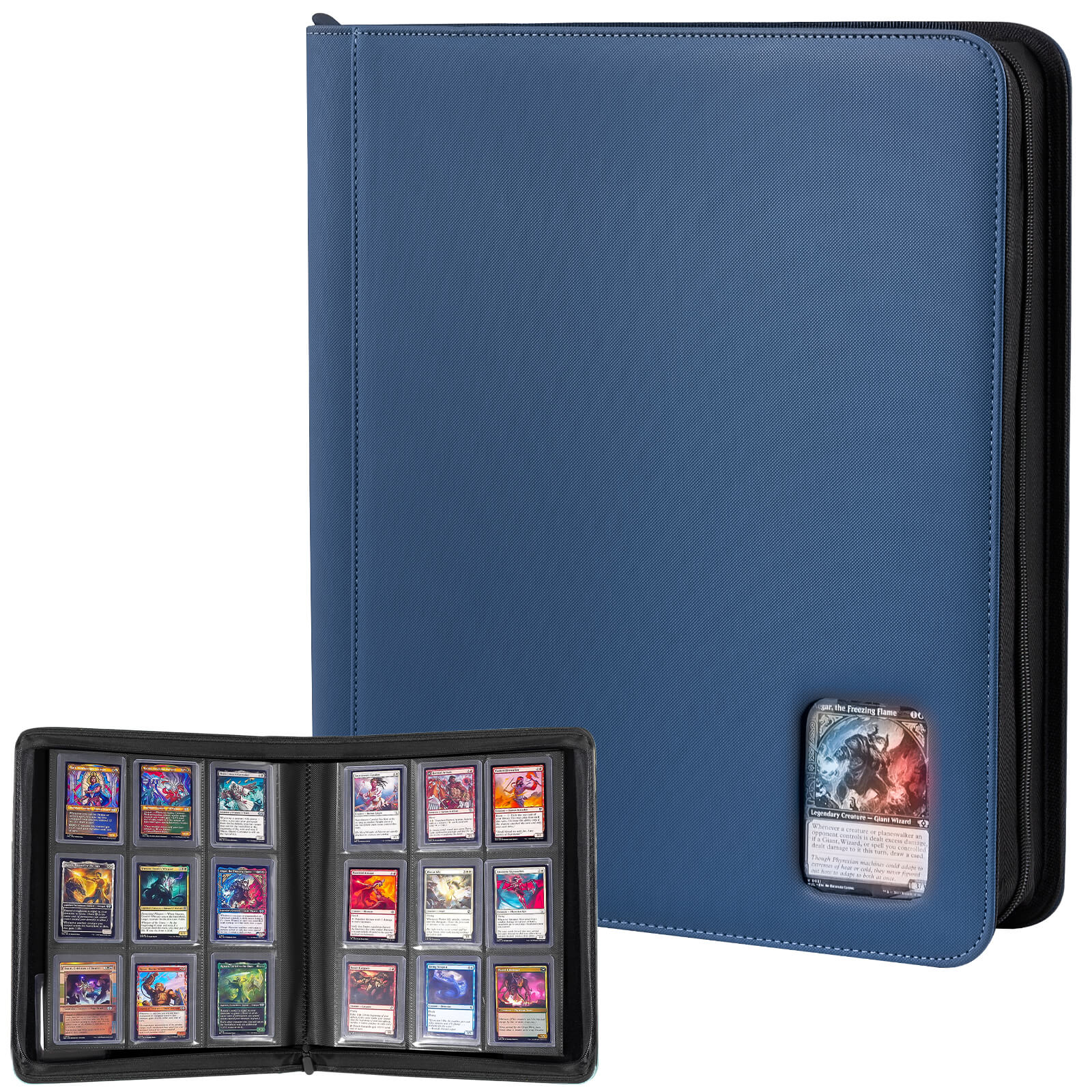 9-pocket top loader binder for 324 cards navy