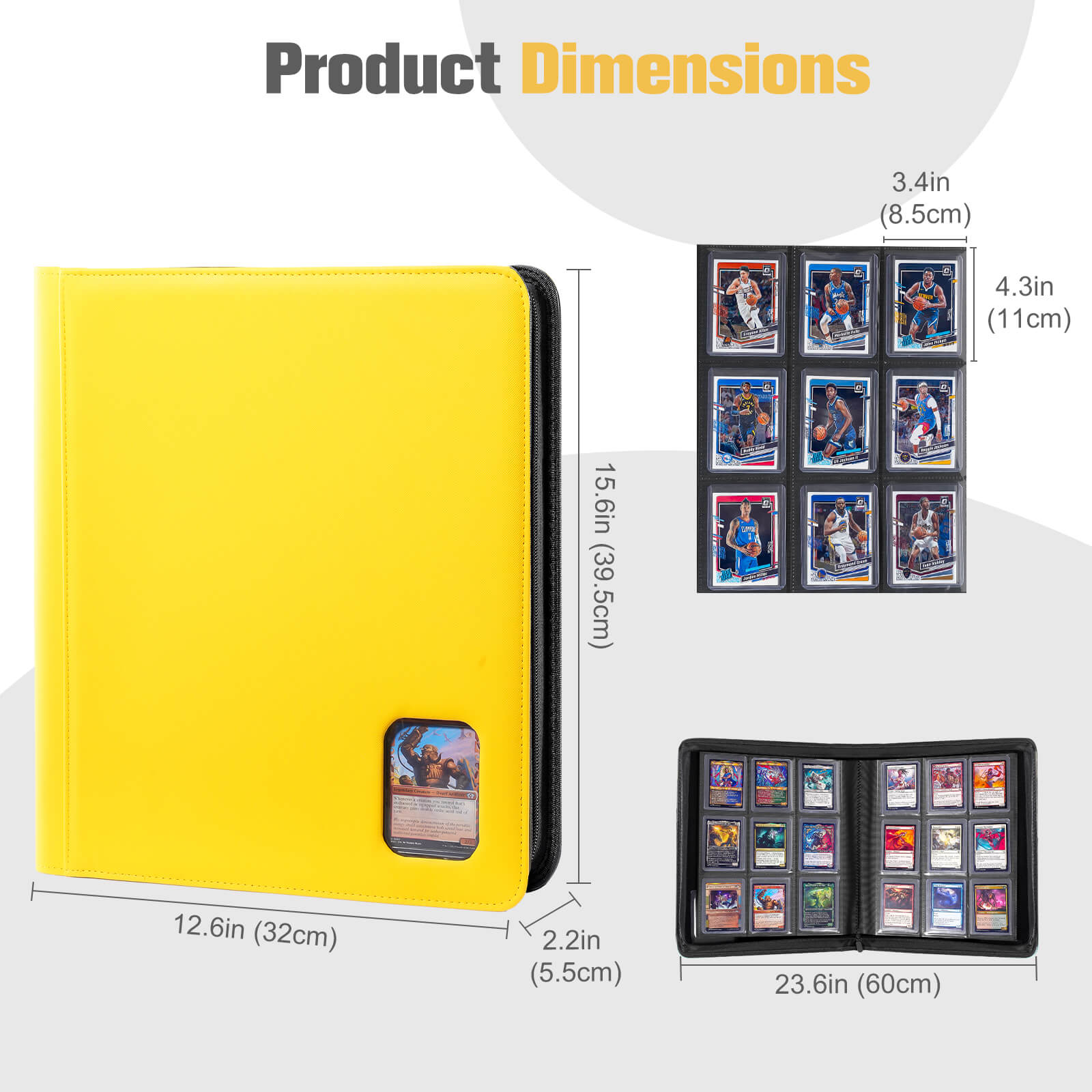 9-pocket top loader binder for 324 trading cards