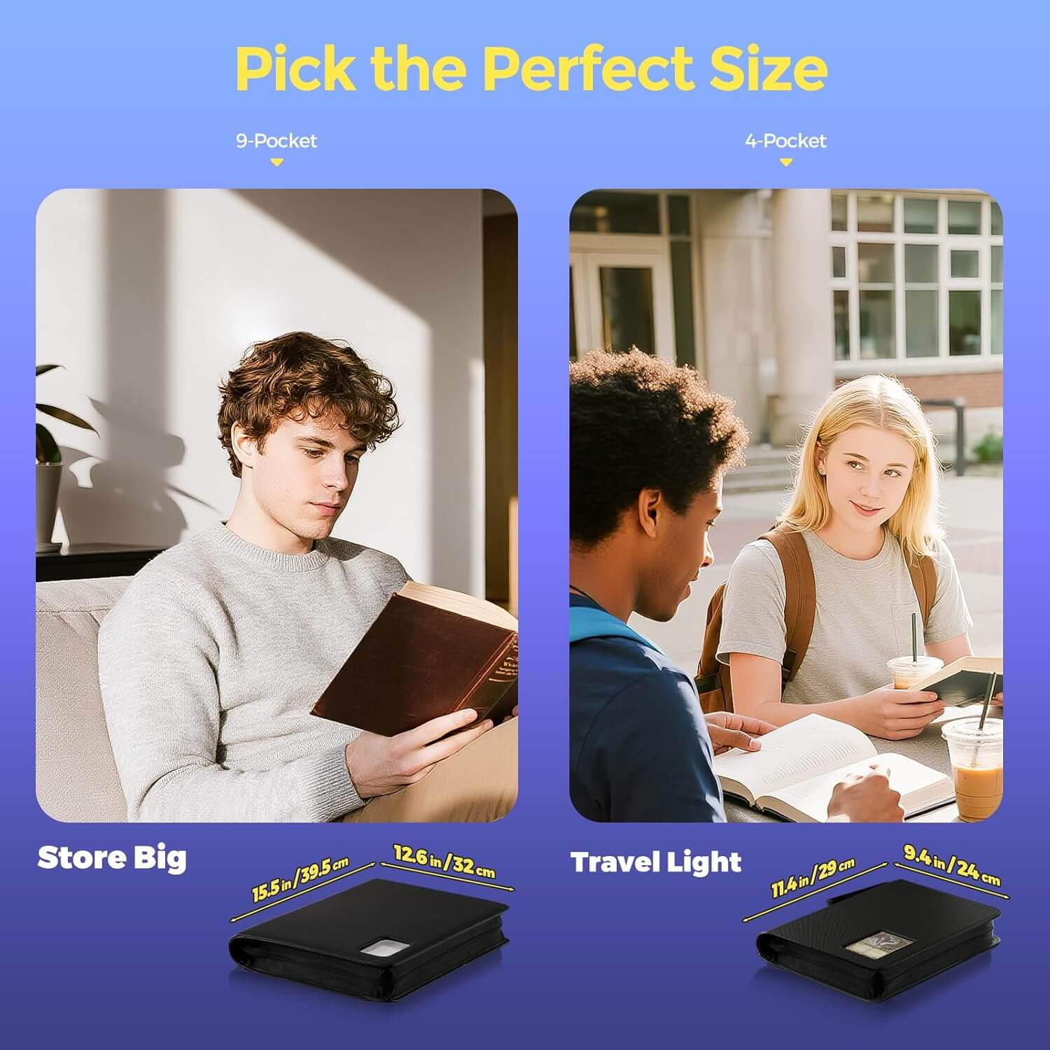 Side Loading Small Book Folder with Clear Window