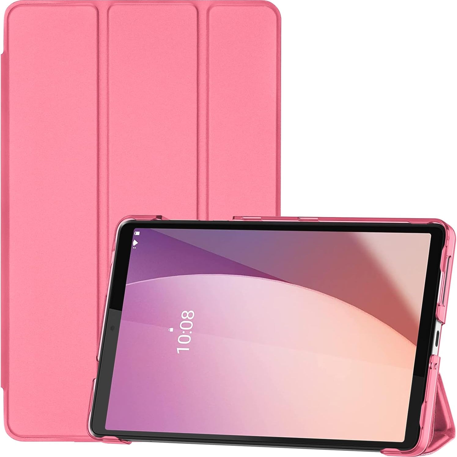 Lenovo Tab M8 4th Gen Case 8 Inch 2023 TB-300FU/TB-300XU, Slim Stand Hard Back Shell Protective Smart Cover Case for Lenovo Tab M8 8" 2023 Release -Pink