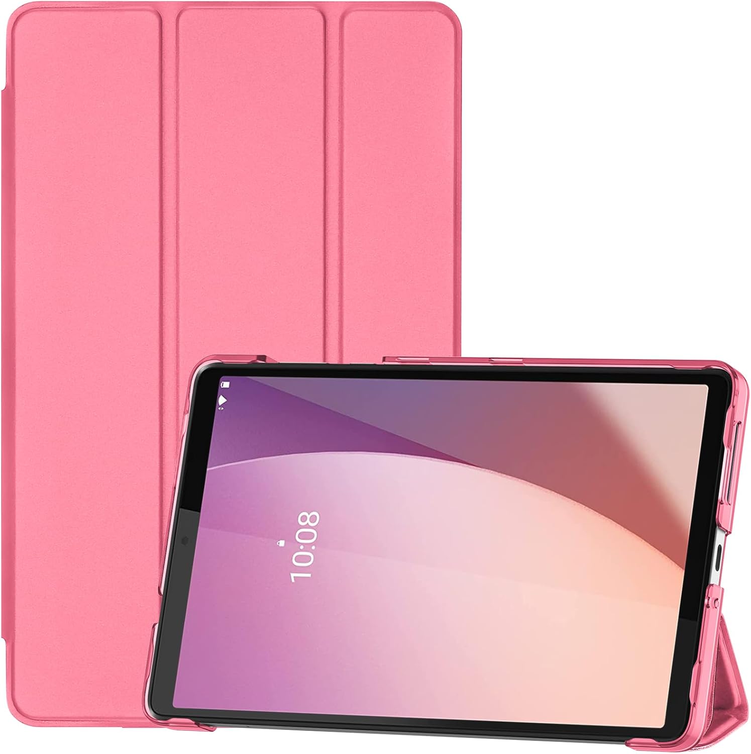 Lenovo Tab M8 4th Gen Case 8 Inch 2023 TB-300FU/TB-300XU, Slim Stand Hard Back Shell Protective Smart Cover Case for Lenovo Tab M8 8" 2023 Release -Pink