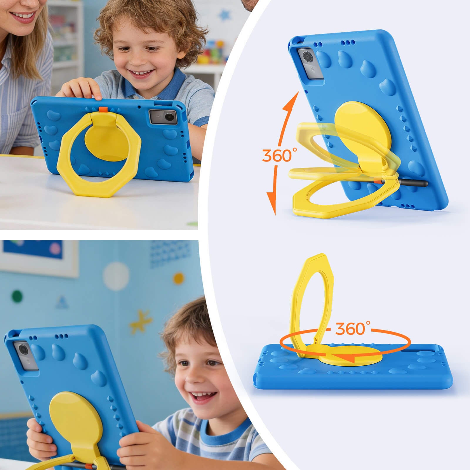 Shocproof Kids Case for Lenovo Idea Tab 11" 2025/K11 Gen 2, with 360° Rotating Handle, Pencil Holder
