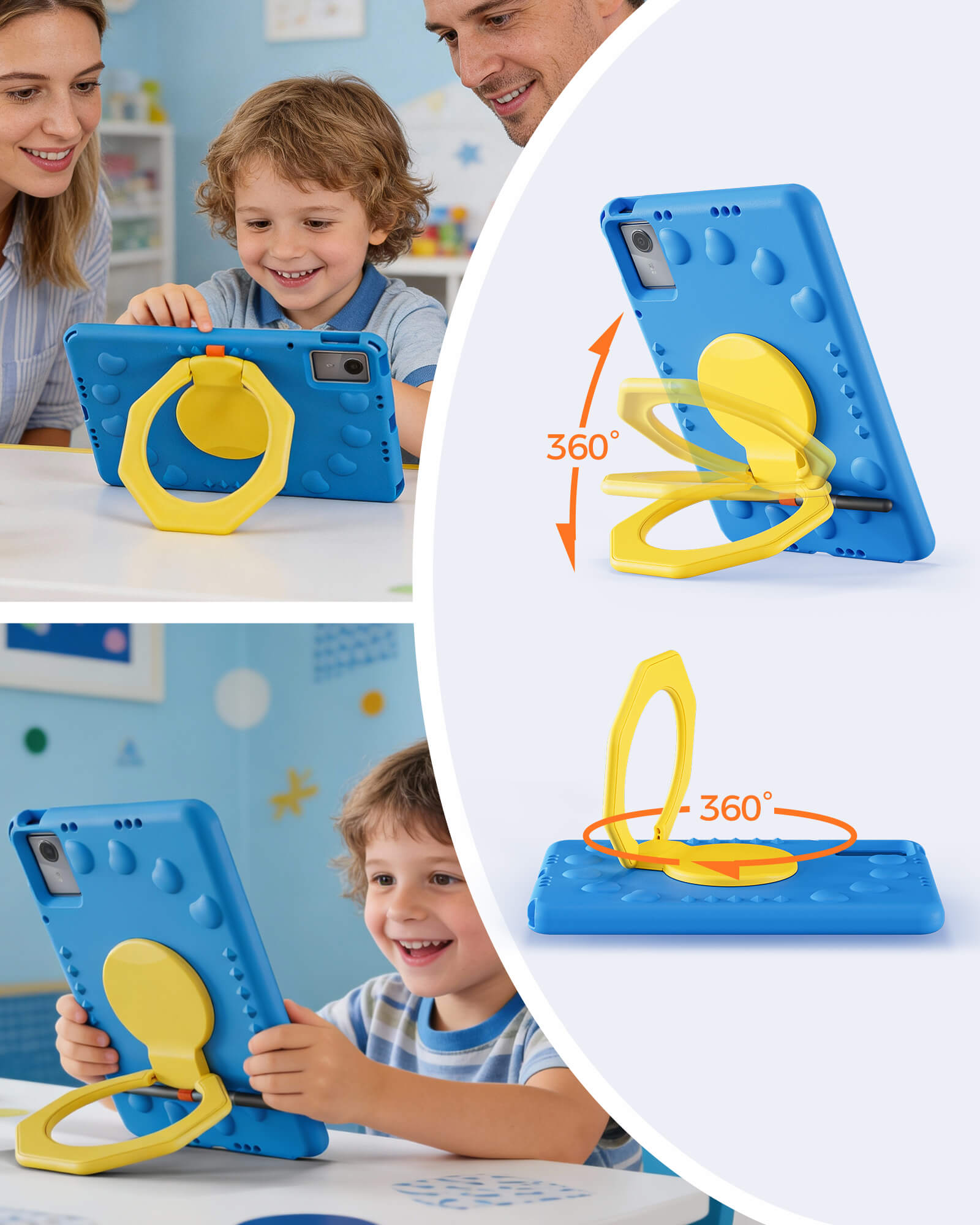 Shocproof Kids Case for Lenovo Idea Tab 11" 2025/K11 Gen 2, with 360° Rotating Handle, Pencil Holder