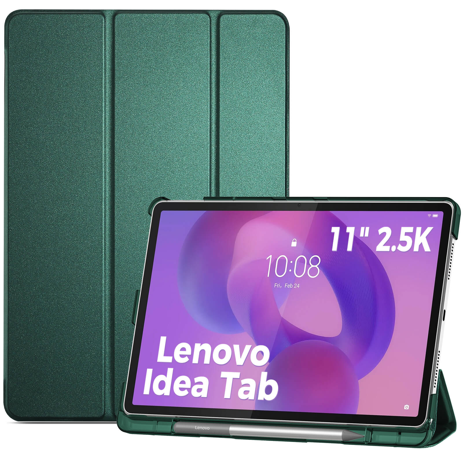 Folio Case for Lenovo Idea Tab 11" 2025/K11 Gen 2 with Pen Holder Green