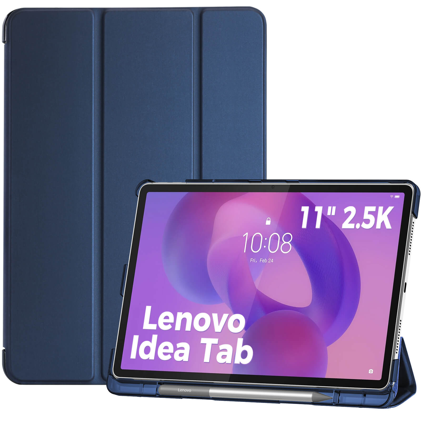 Folio Case for Lenovo Idea Tab 11" 2025/K11 Gen 2 with Pen Holder Navy