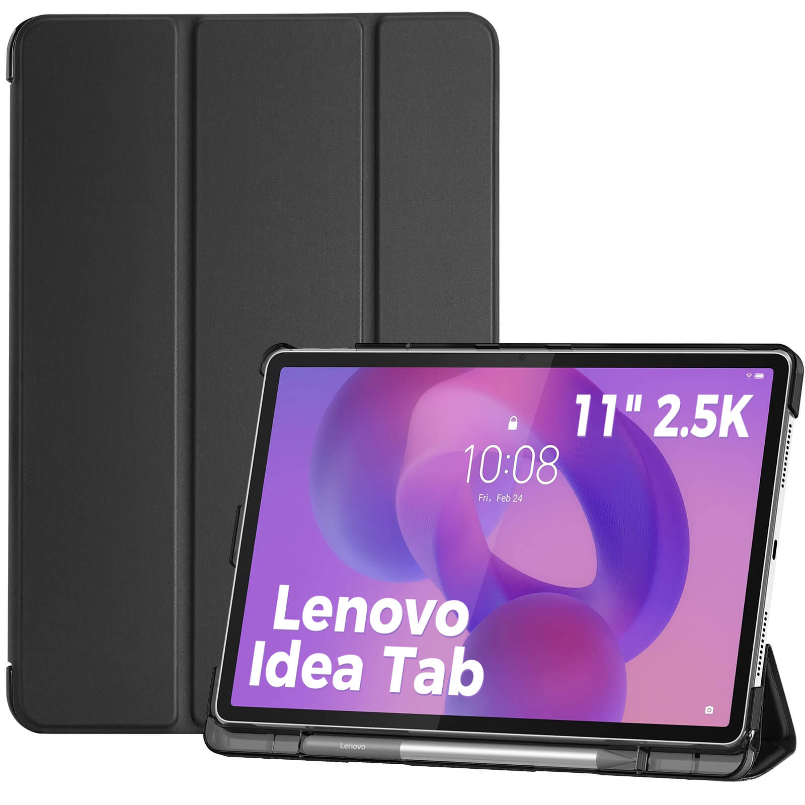 Folio Case for Lenovo Idea Tab 11" 2025/K11 Gen 2 with Pen Holder Black