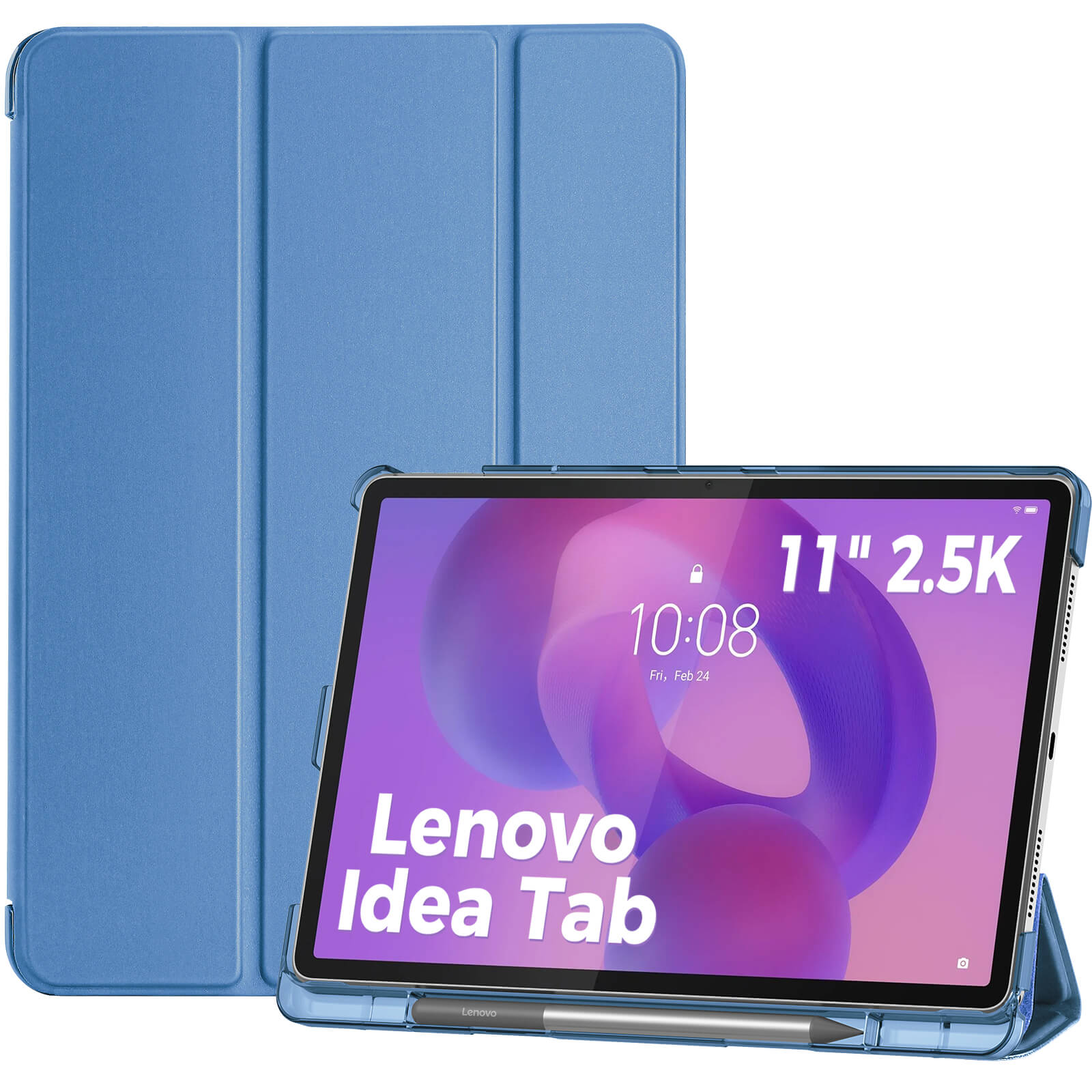 Folio Case for Lenovo Idea Tab 11" 2025/K11 Gen 2 with Pen Holder Blue