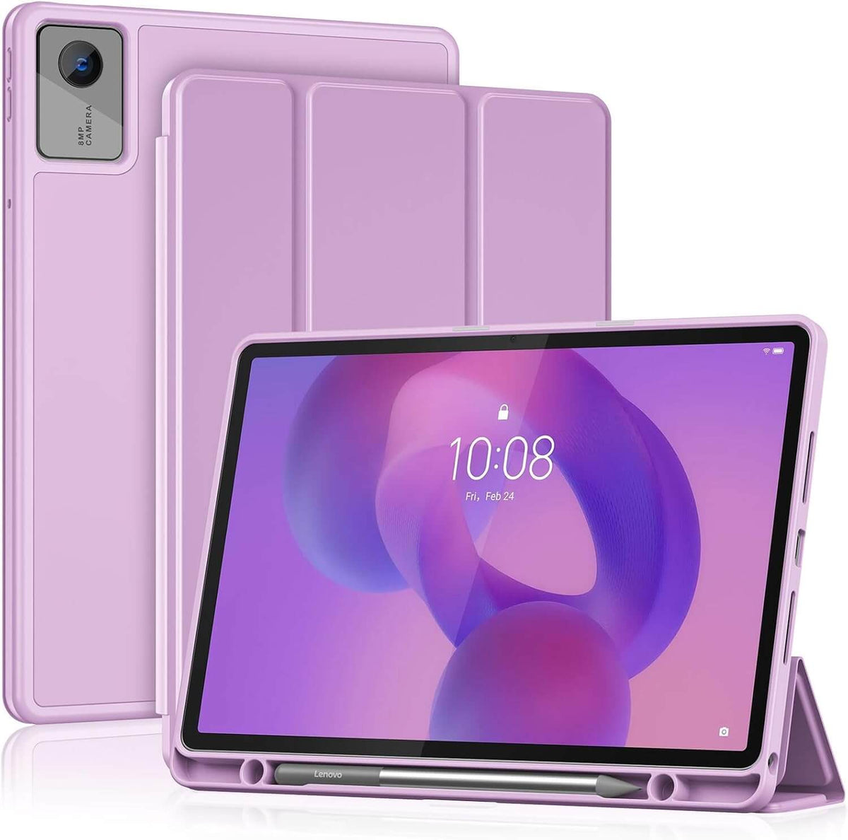 ProCase Full-Edge Case for Lenovo Idea Tab 11 2025 & Tab K11 Gen 2 & Motorola Moto Pad 2026, Slim Trifold Stand Cover with Shockproof TPU Back, Pencil Holder & Full Protection